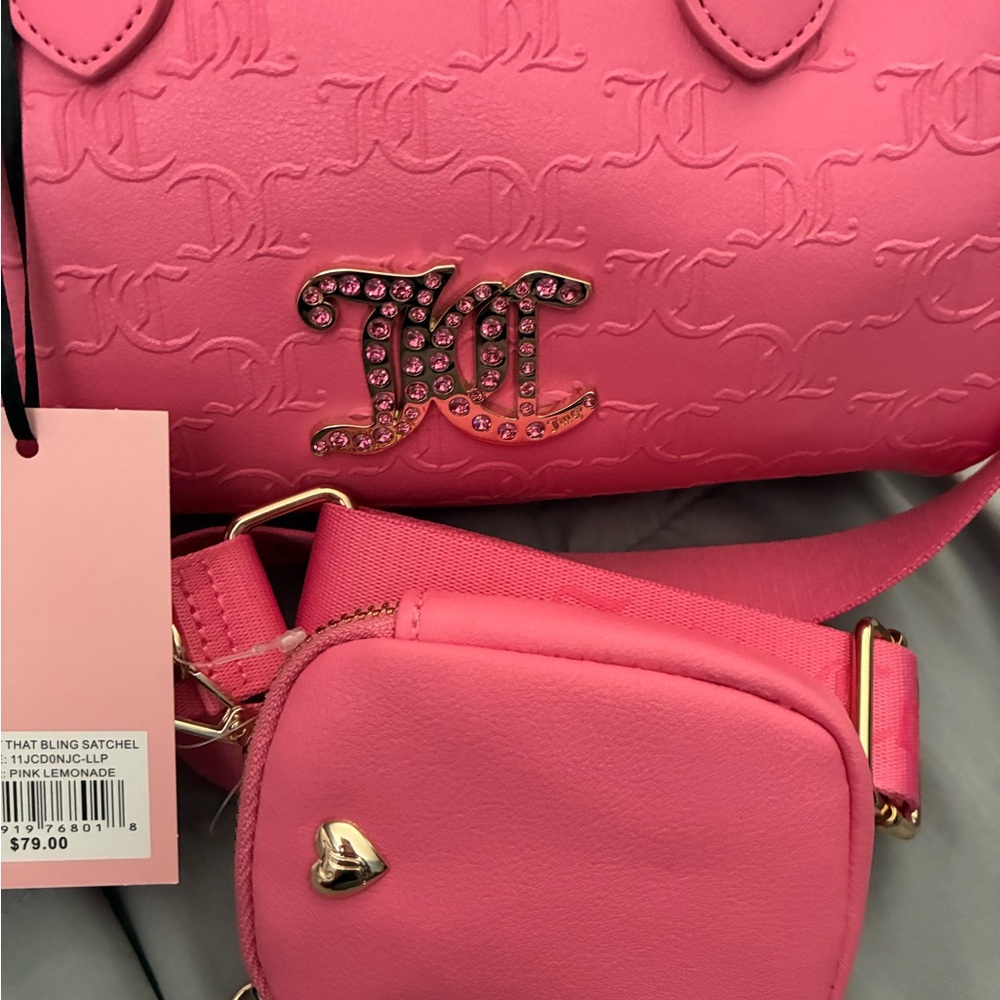 Juicy Couture Pink Embossed Mini Bag Set - Picture 3 of 10